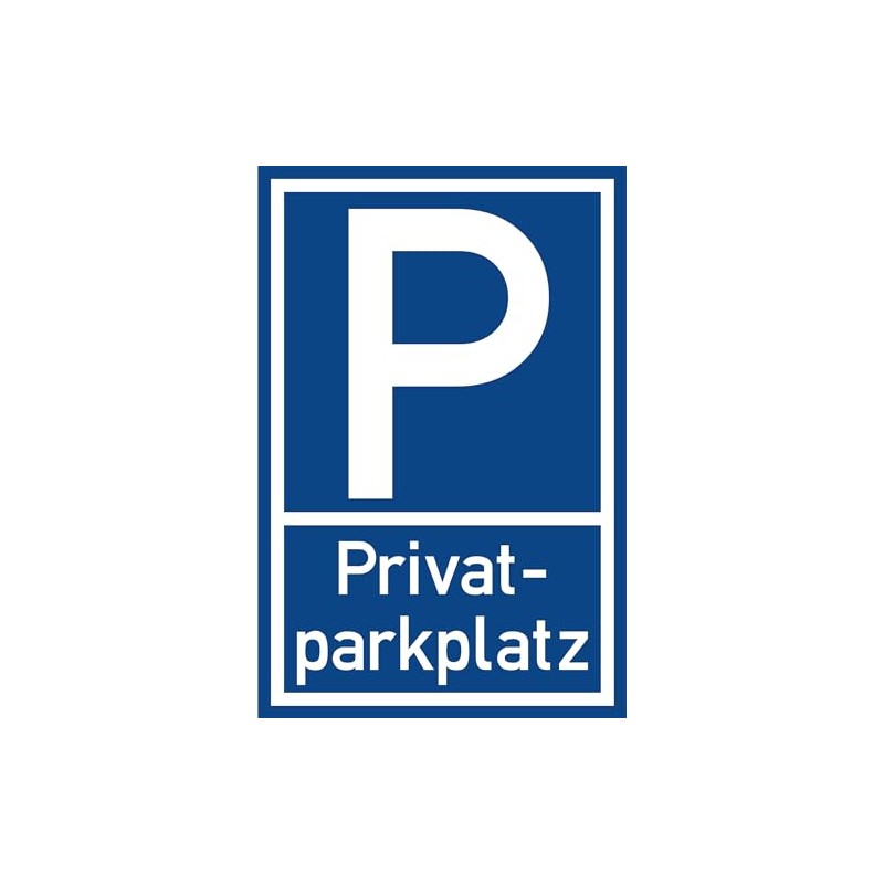 Prolac – 2 x Privatparkplatz Sign – PVC Hard Foam