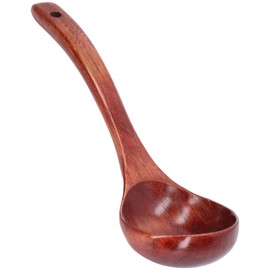 Wooden Spoon Soup Ladle Large, Wooden Spoon Multipurpose Long Handle Wood Porridge Ladle for Kitchen Cooking Restaurant(#1)