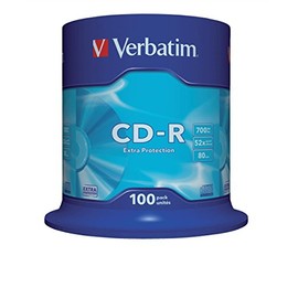 Verbatim 43411 700MB 52x Extra Protection CD-R - 100 Pack Spindle