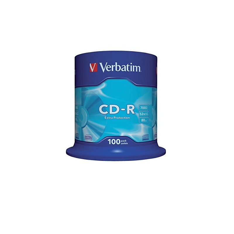 Verbatim 43411 700MB 52x Extra Protection CD-R - 100 Pack