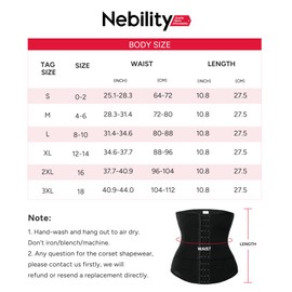 Nebility Postpartum Belly Wrap Waist Cincher C Section Belly Band Waist Trainer Tummy Control Body Shaper Girdle (Black, X-Large)