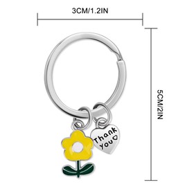 GODAYS 4 Set Thank You Gifts Keychain, Appreciation Gifts for Women Coworkers Employee Staff Volunteer, Teacher Appreciation Gifts, Christmas Gifts Novelty Gifts Thank You for Helping Me Grow Keychain