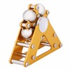 Yellow Aluminum Alloy Wheel Gyro with Tripod Stress Relief Hand