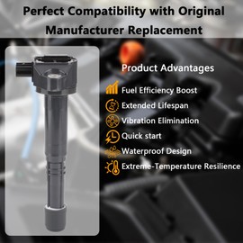 UF712 OEM Ignition Coil - Compatible with Acura ILX TLX Honda Accord CR-V 2.4L L4 - Replaces # UF712 GN10732 C-867