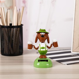 ITUBLE Dancing Bobbleheads Dog Action Figures Car Dashboard Decorations Accessories Interior for Men Women, Cute Solar Power Bobble Heads Bobblehead Figure Ornaments Decor for Car Window