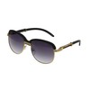 Elite WOOD Art Clear Lens Eyeglasses Unisex Vintage Fashion Aviator