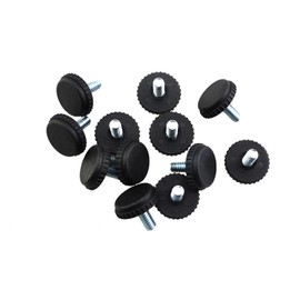 CXMTECH 12PCS 1/4 Inch Threaded Table/Chair Leg Leveler Adjustable Flat Foot Pads Glide Screws Furniture Accessories Suitable for Benches Bed Cabinet Dressers