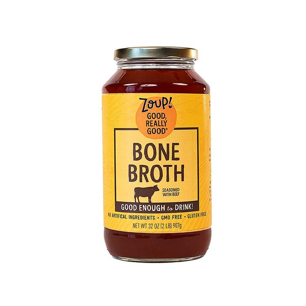 Beef Bone Broth by Zoup! - Gluten Free, Non GMO, Fat Free Beef Bone Broth (1-Pack)