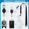 DINALLE 2 Pack Retractable Keychain Heavy Duty Carabiner Badge Reel