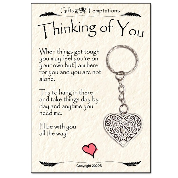 Thinking of You Gift Keyring Keepsake, Unusual and Touching Gift