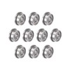 TOP-VIGOR 10Pcs F683ZZ Flanged Ball Bearing, 3x7x3mm Shielded Chrome Steel