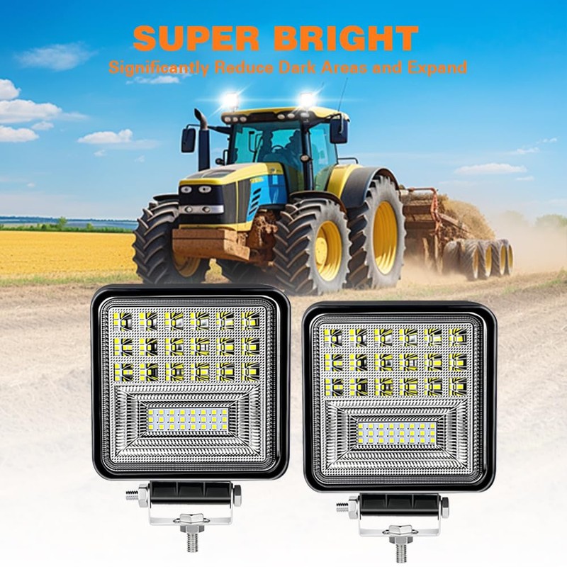LikeSafe LED Lights for Car, 4 Inch 126W LED Pod