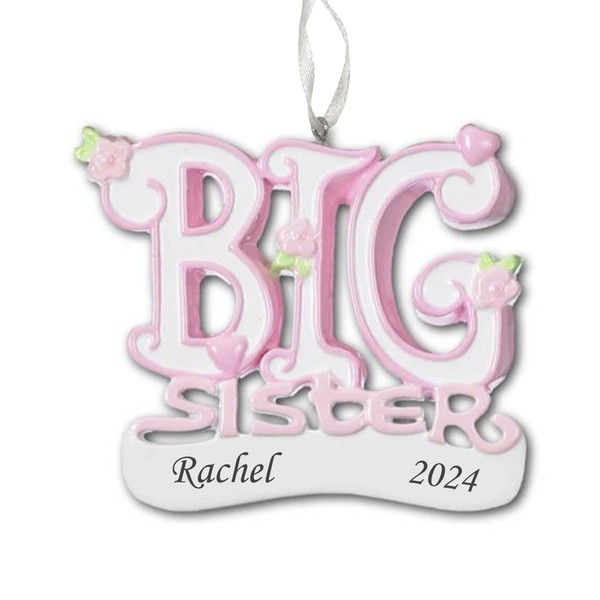 2024 Family Personalized Christmas Tree Ornament Big Sister –Custom Customized