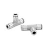 QWORK 1/4" OD Union Tee Stainless Steel 3 Way Tee