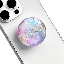 WUYULB Clear Crystal Glitter Collapsible Expanding Moblile Cell Phone Grip Stand Holder for Smartphones and Tablets Phone Accessory（Colorful Glitter）