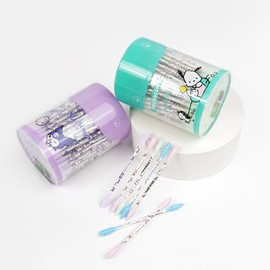 Kuromi Kitty Multi-functional Disposable Cotton Swabs & Ear Picks with Cotton Pads One Size / Kuromi 10ea