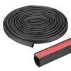 18 ft D Shape Rubber Seal Strip, 3/4" Self-Adhesive EPDM