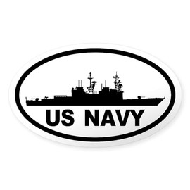 CafePress Navy Destroyer Oval Sticker Oval Car Bumper Sticker