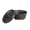 Stansport 4 QT Pre-Seasoned Cast Iron Dutch Oven with Legs