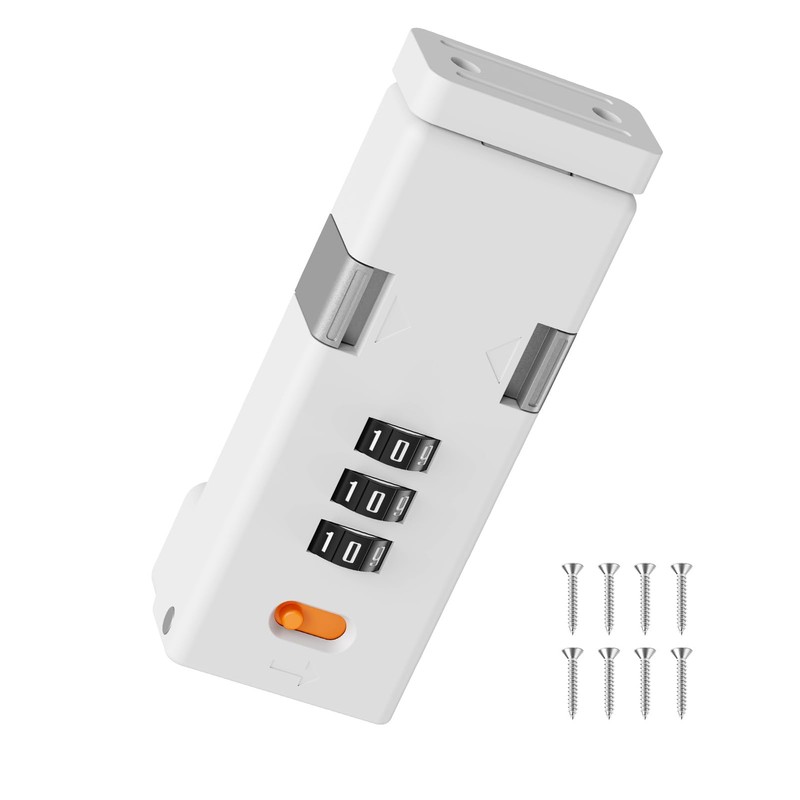 MeBantoo 90 Degree Barn Door Combination Lock, 3 Digit Password