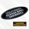 1PC Silver Deliveries Please Ring Doorbell Sign, 7x3 Inches -