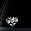 Zebra Print Heart Car Decal / Sticker, 5"