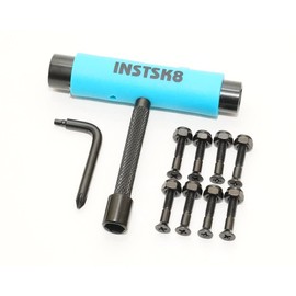 INSTSK8 MK2 1 Inch + Screw Set Skateboard Skateboard Tool Wrench (Light Blue)