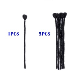12" Dreadlocks Extensions For Women Men Braiding Hair Extension 5PCS Dread Lock Synthetic Crochet Twist Hairpiece Soft - Dark Black