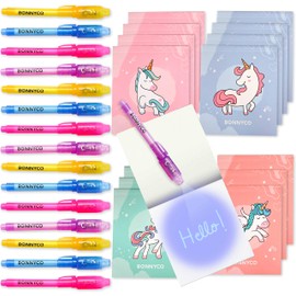 Bonnyco Children's 16-Piece UV Pens and Notebook Set, Birthday Gifts for Boys & Girls, Children's Birthday Gifts, Advent Calendar Fillers, Small Gifts for Children, Mini Gifts