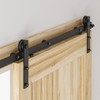 TOIMIOTOIM 4FT Sliding Barn Door Hardware Kit, Black, Fit 24"