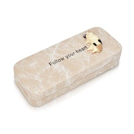 Newseego Glasses Case, Cute, Sunglasses Case, Fashionable, Hard, Lightweight, Durable, Compact, Square, Magnetic Closure, Convenient to Carry, Slim, Thin, Cute, for Cats, Children, Men's, Women's,