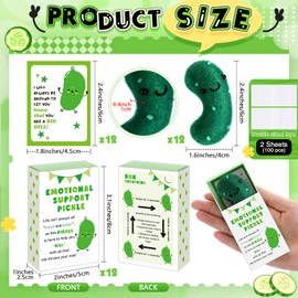 Fanfanwin 12 Sets Emotional Support Pickle Gift Team Building Gifts Emotional Support Positive Pickle Gifts Bulk Team Building Emotional Affirmation Gifts for Staff Teacher Teammates Students