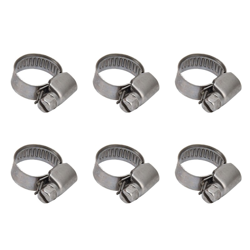30Pcs Hose Clamps German Style Adjustable 304 Stainless Steel Fuel
