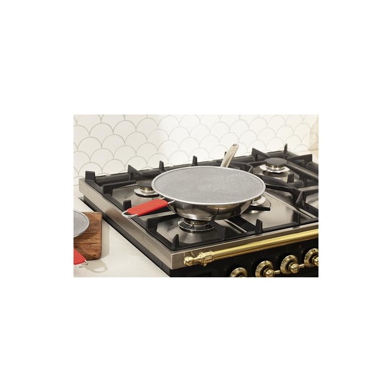 ALPHA LIVING Splatter Guard for Frying Pan & Food Strainer