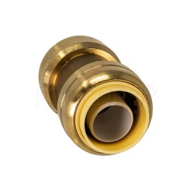 PROCURU 4-Pack 1-1/4 Inch PushFit Coupling, Push-to-Connect Brass Plumbing Fitting for Copper, PEX, CPVC, PE-RT Pipe, Certified Safe (1.25", 4-Pack)