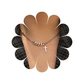 TseenYi Vintage Cross Pendant Necklace Chain Necklace Boho Style Necklaces Jewelry for women and Girls (Gold)