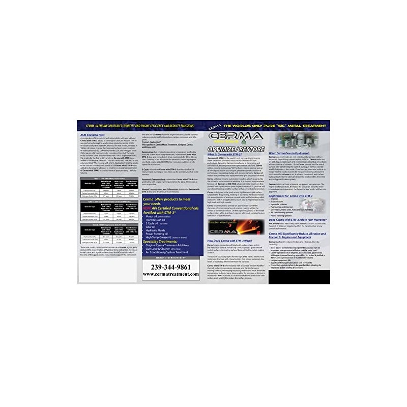 Cerma Engine Treatment - Clean, Revitalize, and Protect Engine -