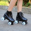 Ugboiu Roller Skates for Men and Women, Black Derby Roller