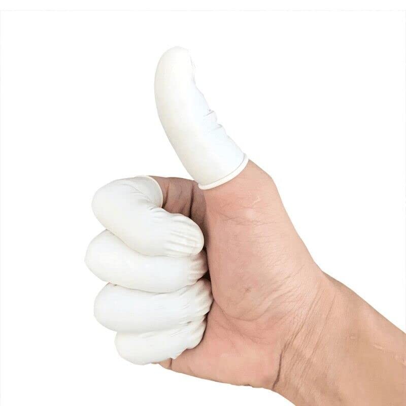 zalati Finger Bed 200 Pieces Finger Protector Latex Anti-Static Fingertips