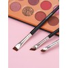 TEOYALL Angled Eyeliner Brushes Set, 3 PCS Ultra Thin Slanted