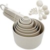 Juego de 10 cucharas medidoras de paja de trigo, utensilios