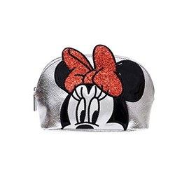 DANIELLE NICOLE - Silver Minnie Mouse Cosmetic Bag