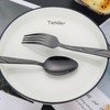 FONGDANLAITE 60 Pieces Black Silverware Set, Heavy Duty 430 Stainless