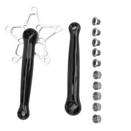 MEIJUN Mountain Bike Crankset 170 mm 130 BCD MTB Crankset Left Right Crank Arms SetSilver