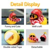 Wonuu Rubber Duck Car Decoration - Yellow Duck with Propeller,