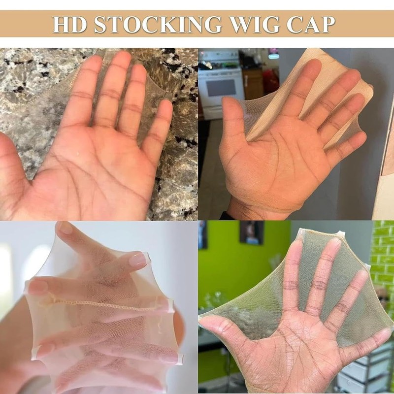 Ultra-Thin HD Wig Caps – 4 Pack Invisible, Breathable, and