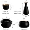 Tosnail 7 Pieces Ceramic Japanese Sake Set with Warmer, Hot