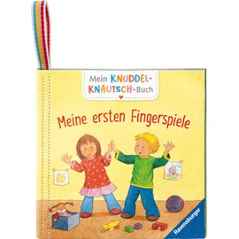 Mein Knuddel-Knautsch-Buch: Meine ersten Fingerspiele; weiches Stoffbuch, waschbares Badebuch, Babyspielzeug ab 6 Monate