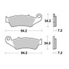 AP Racing brake pad for motorcycle Honda 650 XRV LMP294OR