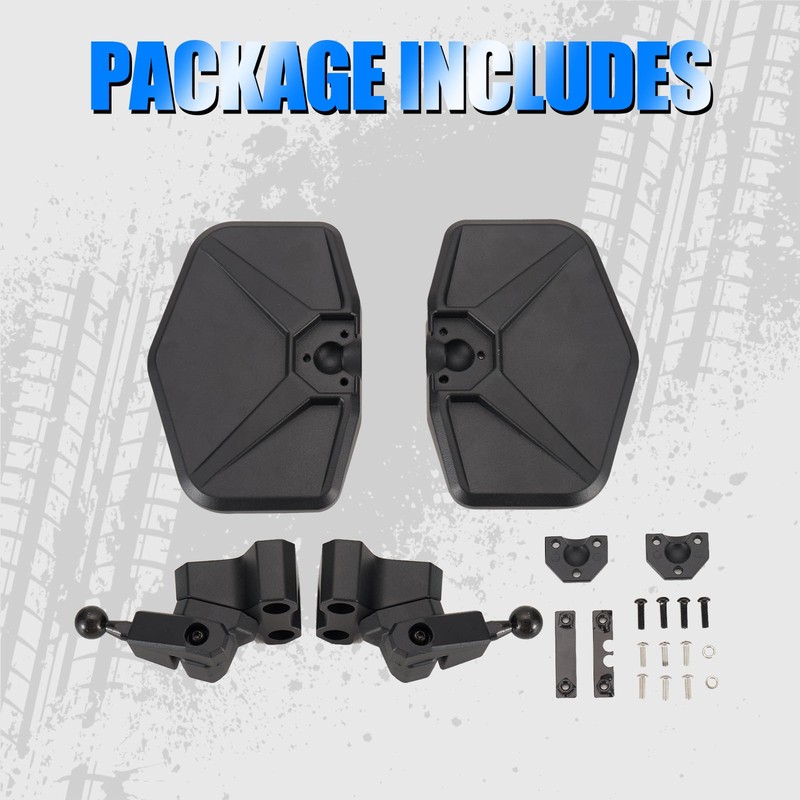 AUPOWER Adjustable Side Mirrors for Can Am Defender 2016-2025 Accessories,